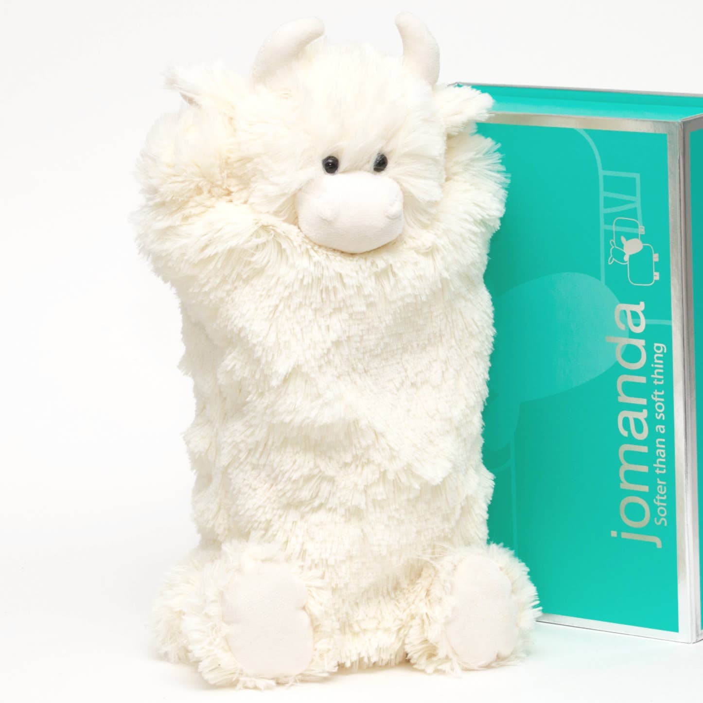 Highland Cow Pajama Case/Hot Water Bottle Cover Cream - 39cm Jomanda