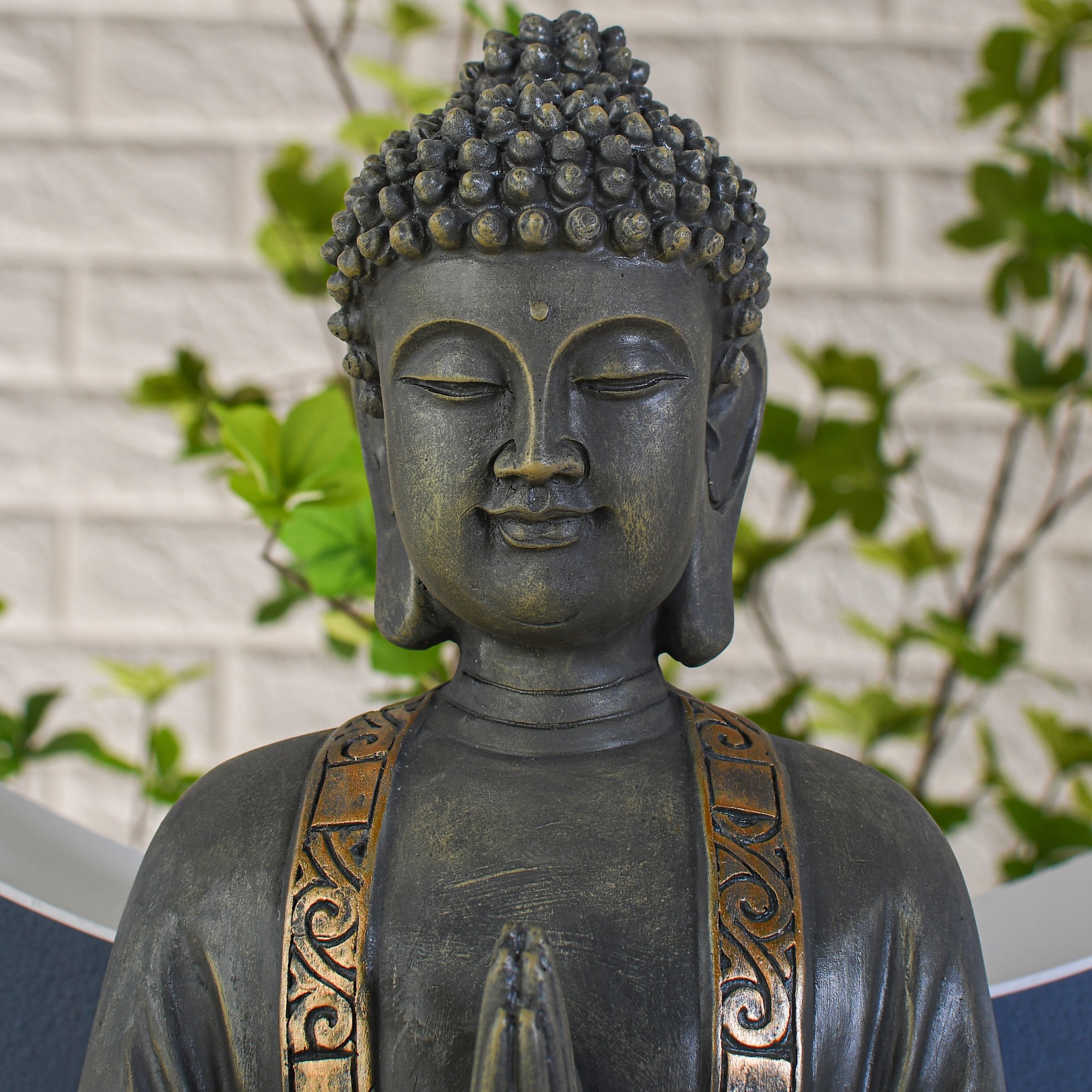 Large Meditation Buddha Sculpture Statue - H 38cm