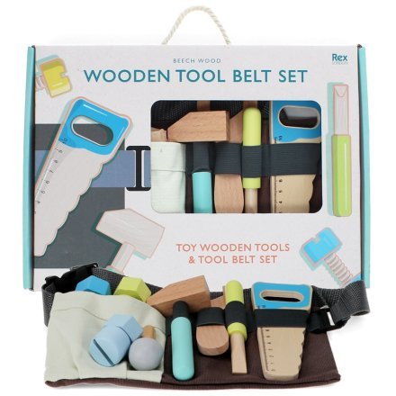 CHILDRENS WOODEN TOOL BELT