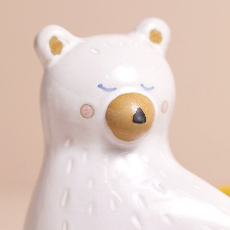 CERAMIC BEAR HUG PLANTER