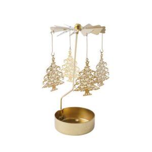 Gold Christmas Tree Tealight Spinner