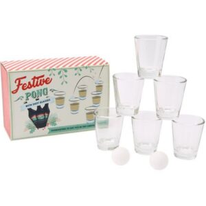 Festive Pong 6 Piece Shot Glass Set