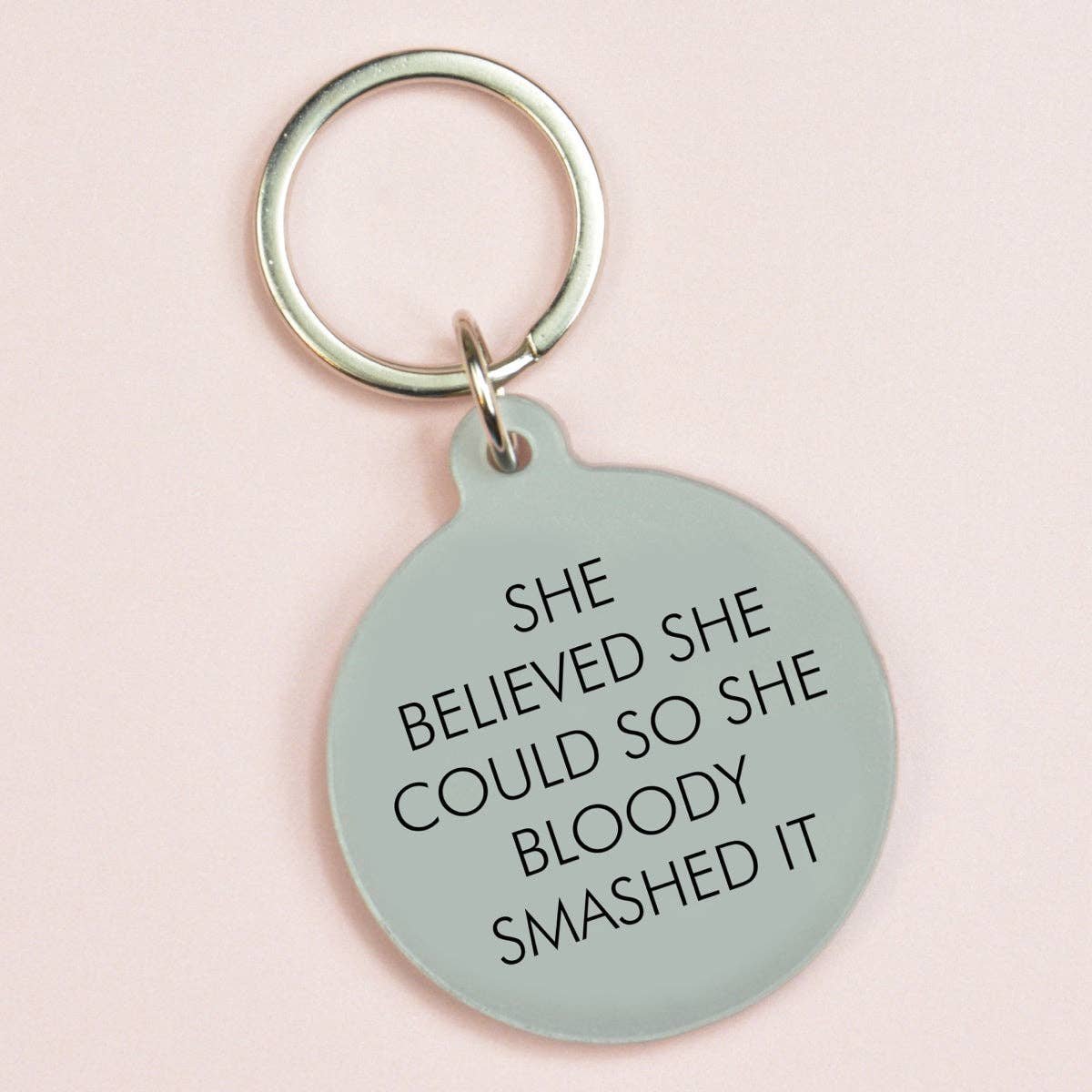 "She believed she could" key ring