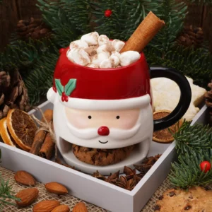 Joy To The World Novelty Santa Snack Mug