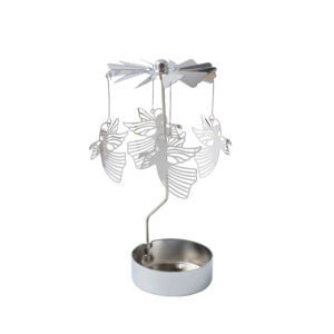 Silver Tea Light Angel Spinner