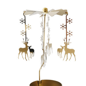 Gold Reindeer Tea light Spinner