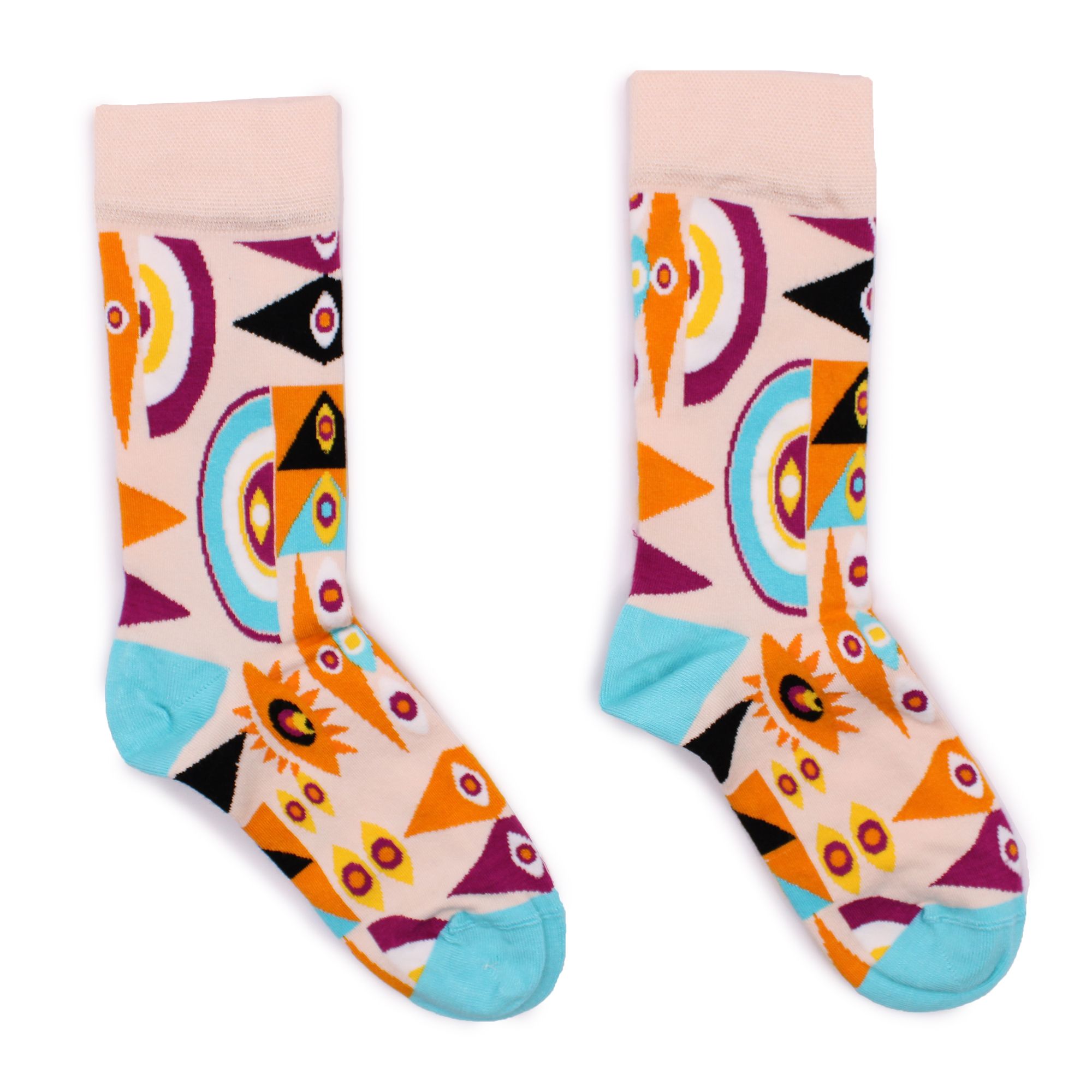 Hop Hare Bamboo Socks S/M - Psychedelic Evil Eye - Image 5