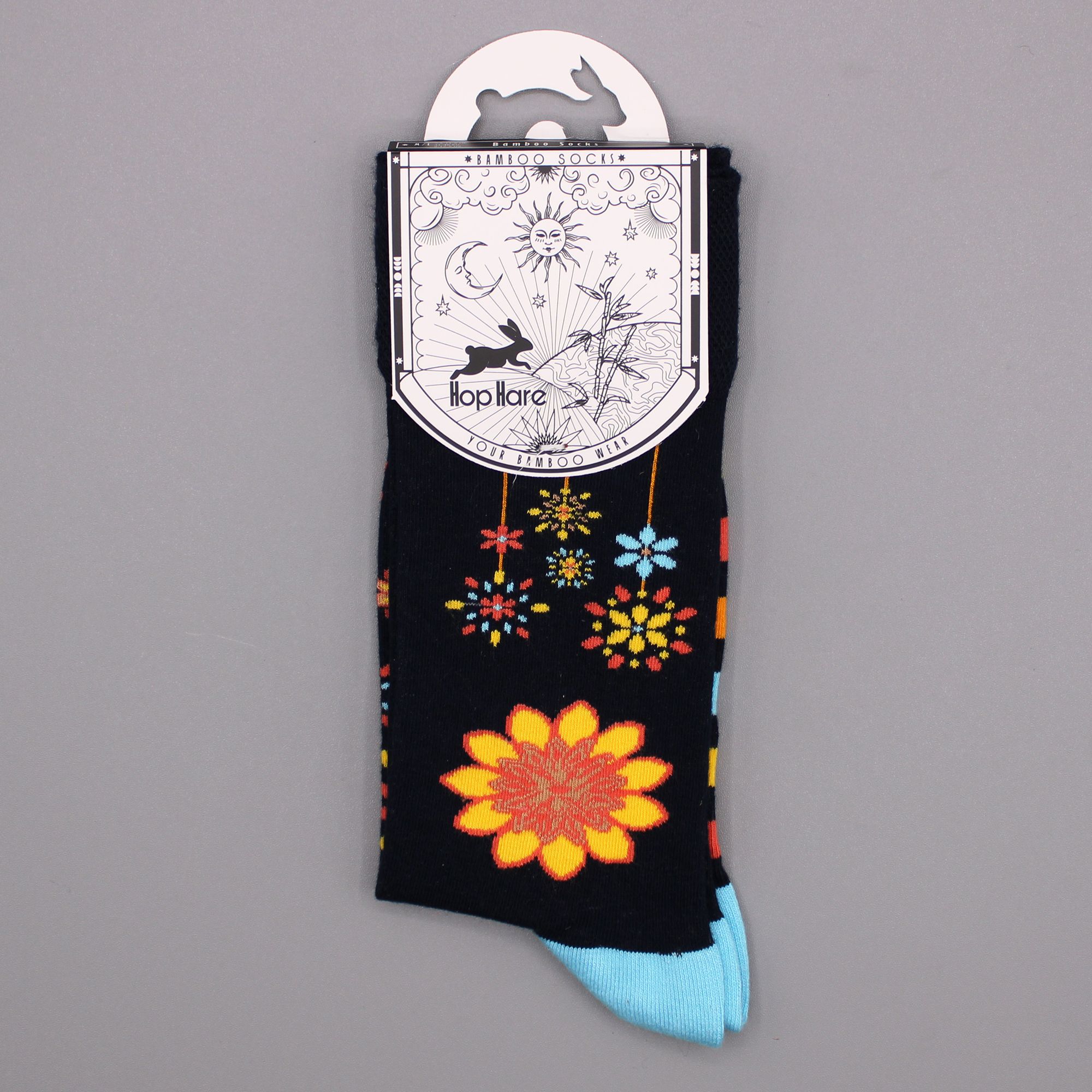 Hop Hare Bamboo Socks S/M - Mandala Flowers - Image 3