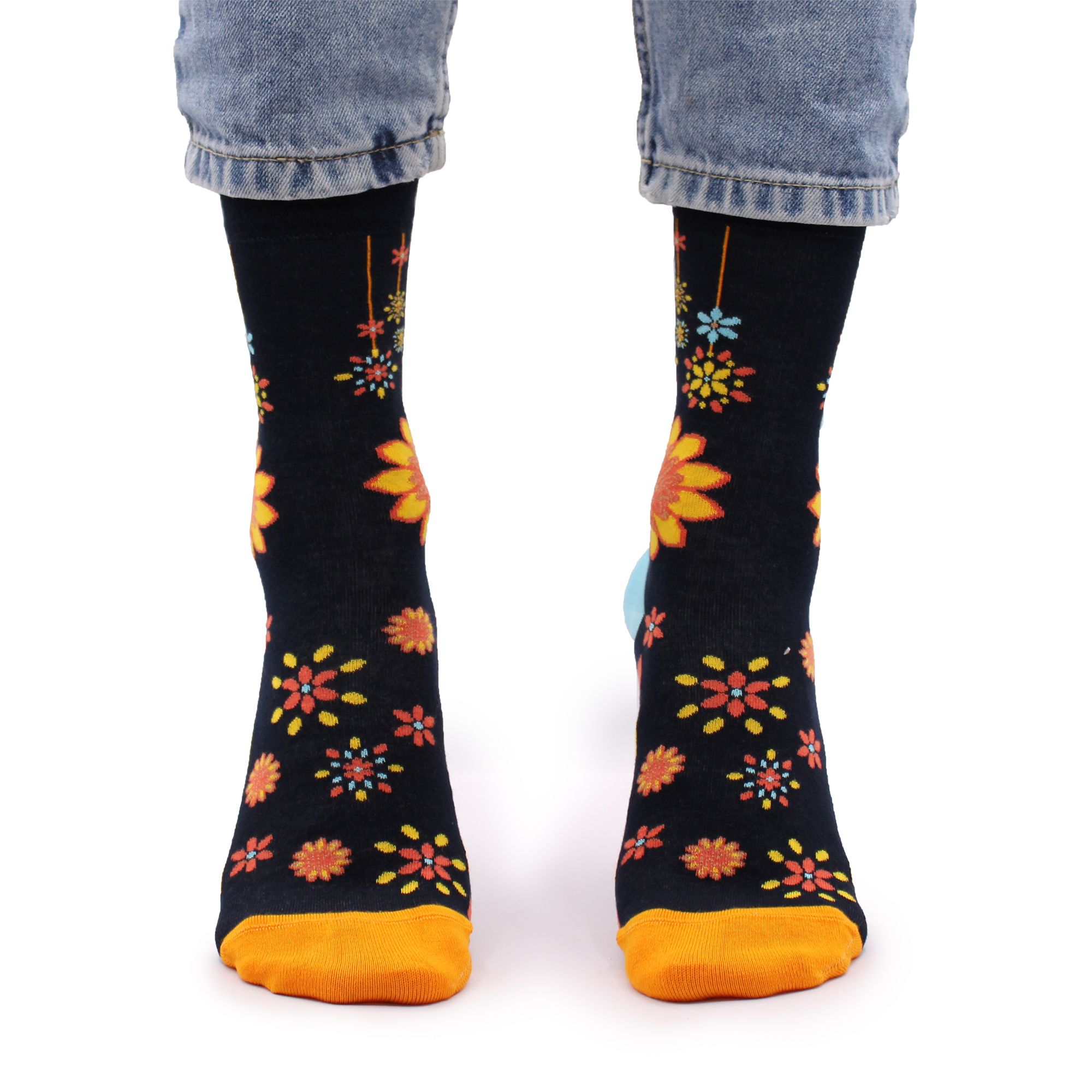 Hop Hare Bamboo Socks S/M - Mandala Flowers - Image 6