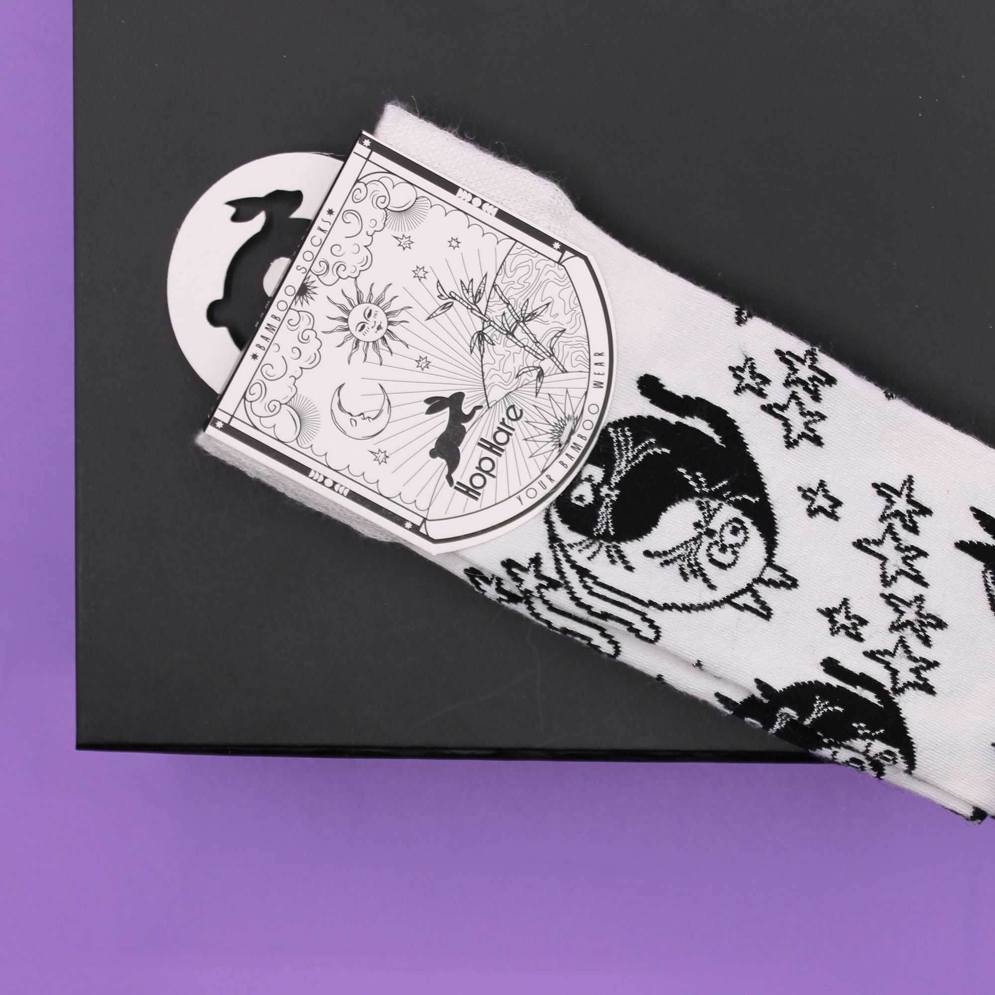 Hop Hare Bamboo Socks S/M - Ying Yang - Image 5