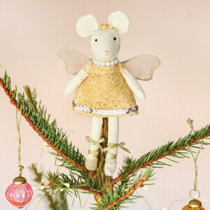 Felt Festive Angel Mouse Tree Topper