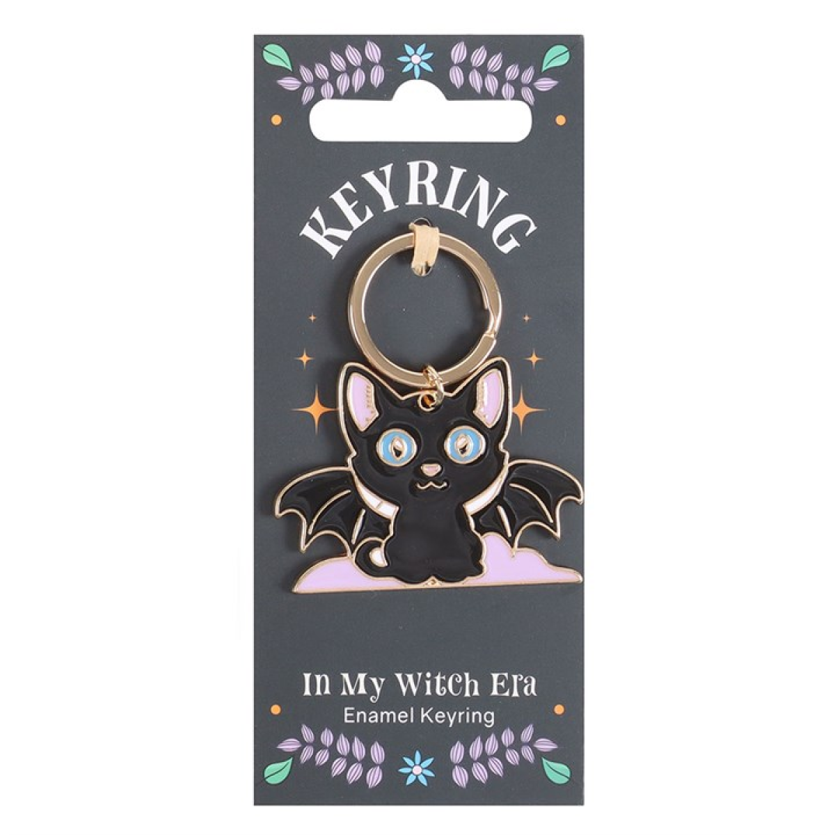 In My Witch Era Bat Cat Enamel Keyring - Image 2