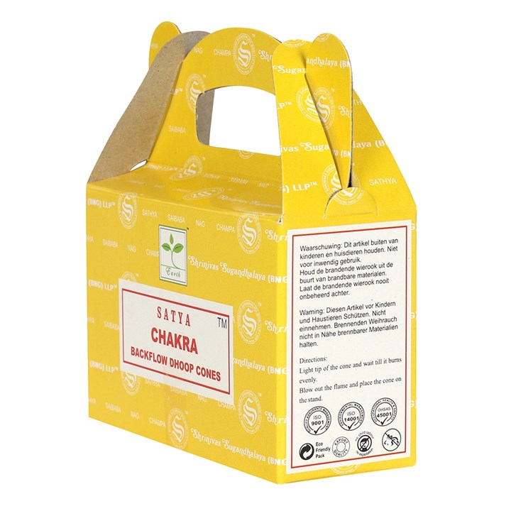 Set of 6 Packets of Chakra Backflow Dhoop Cones by Satya - Image 3