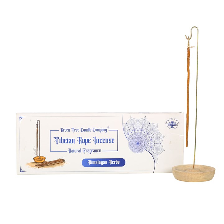 Himalayan Herbs Tibetan Rope Incense with Holder - Image 2
