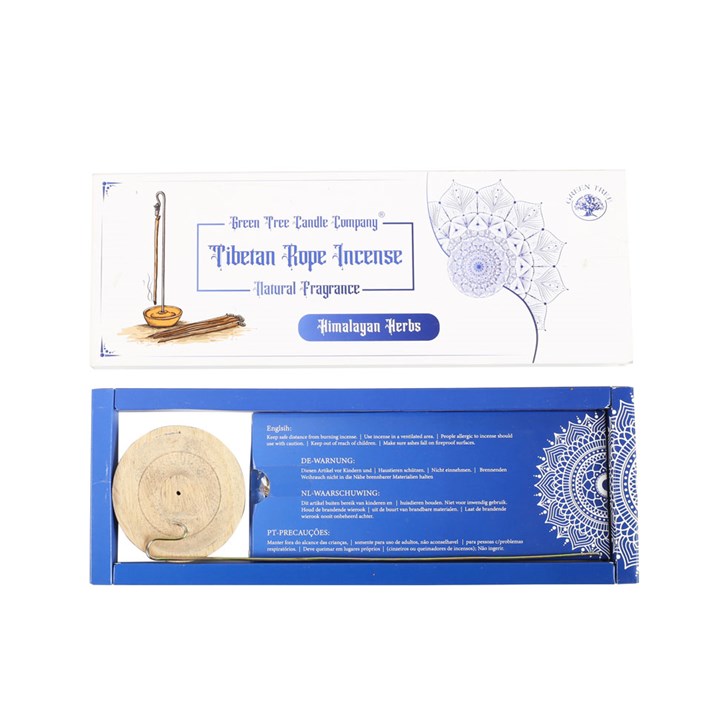 Himalayan Herbs Tibetan Rope Incense with Holder - Image 3