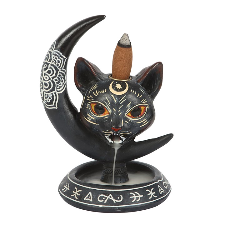 Black Cat Moon Backflow Incense Burner - Image 2