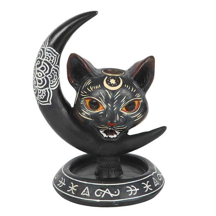 Black Cat Moon Backflow Incense Burner - Image 3
