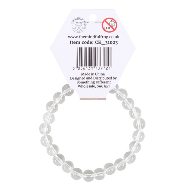 Crown Chakra Clear Quartz Gemstone Bracelet - Image 2