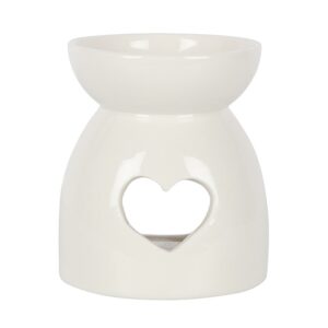 White Heart Cut Out Oil Burner