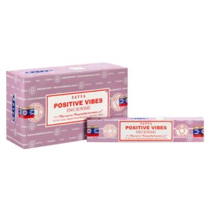 *Set of 12 Positive Vibes Incense Sticks by Satya (12/50)