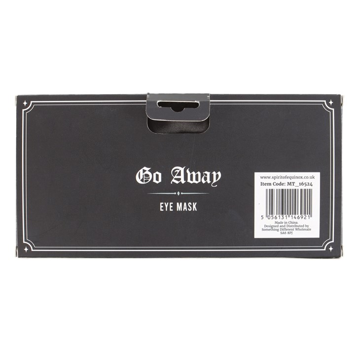 Go Away Gothic Satin Sleep Mask - Image 5