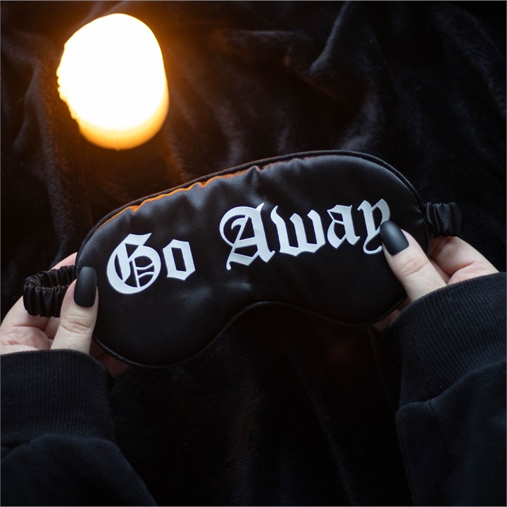 Go Away Gothic Satin Sleep Mask - Image 6
