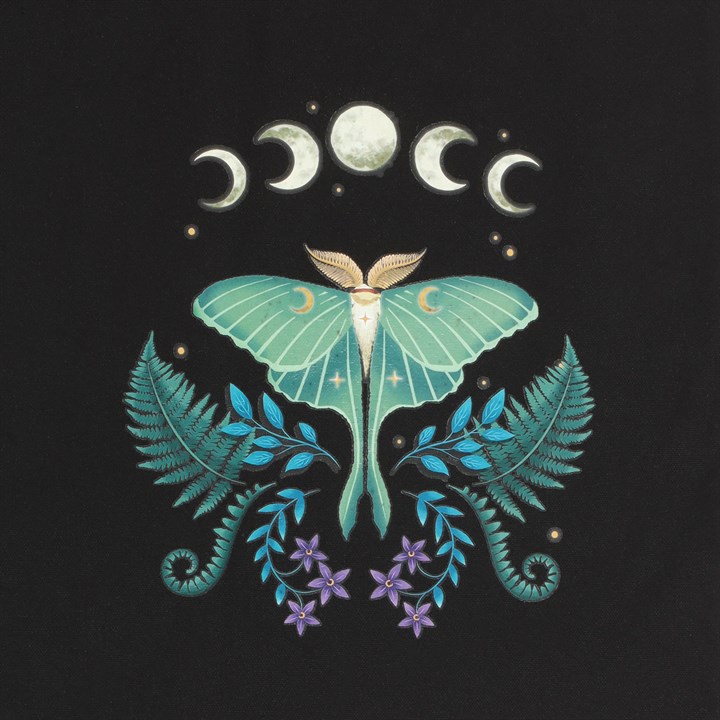 *Dark Forest Luna Moth Polycotton Tote Bag (6/24) - Image 2