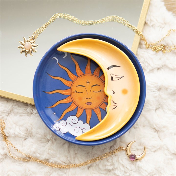 *Sun & Moon Celestial Stacking Ceramic Trinket Dish (18/36) - Image 4