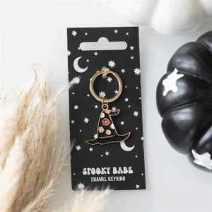 Spooky Babe Witch Hat Keyring
