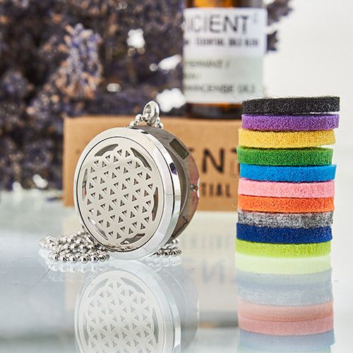 Aromatherapy Diffuser Necklace - Flower of Life 30mm - Image 2