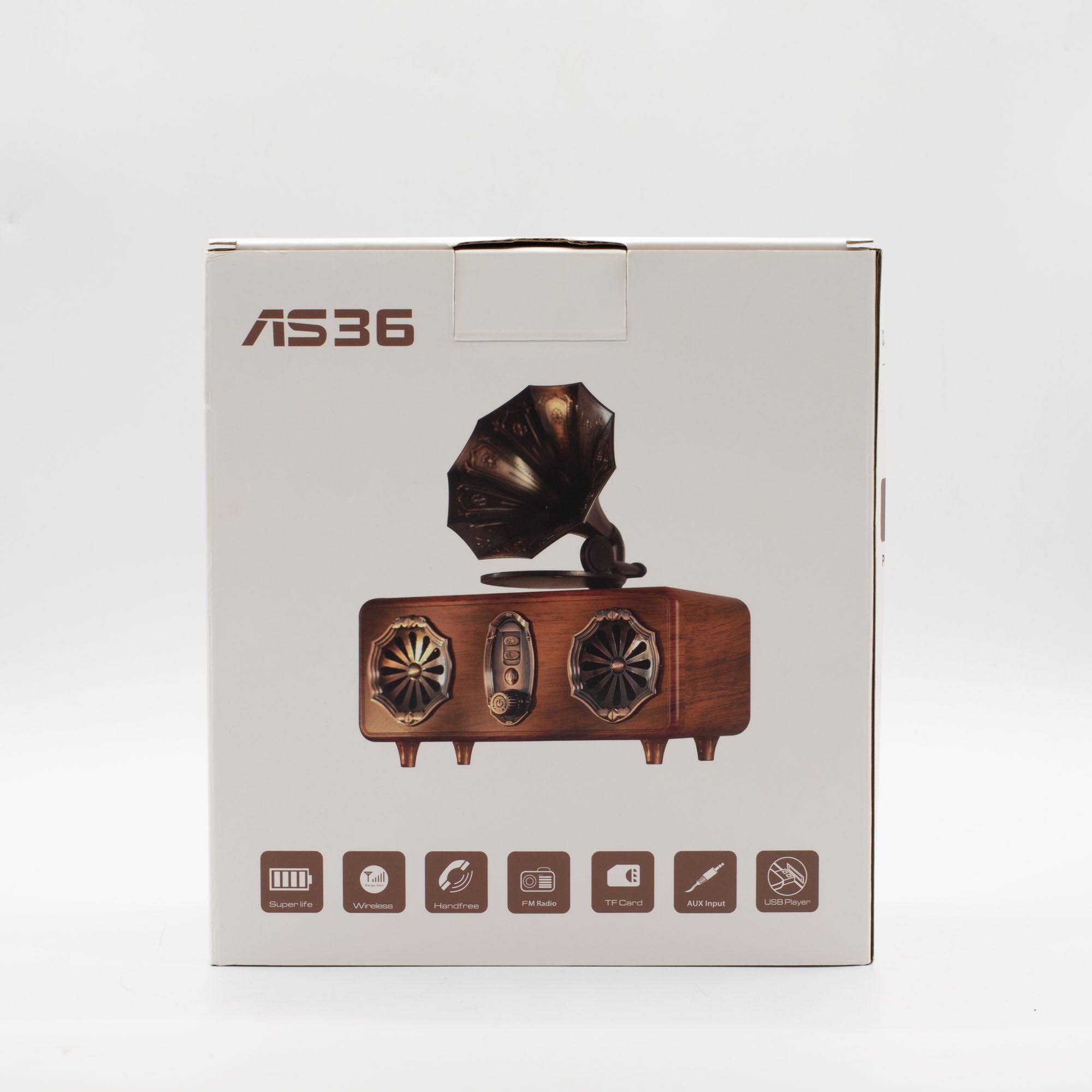 Retro Mini Double Gramophone Speaker - Bluetooth - 5.4 watt x 2 - Image 7