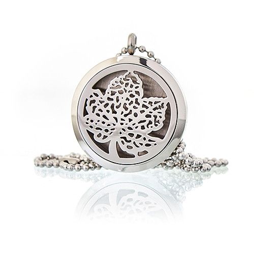 Aromatherapy Diffuser Necklace - Leaf 30mm - Image 5