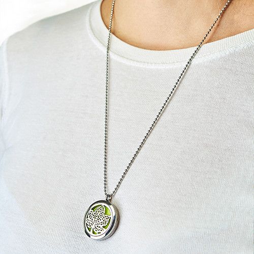 Aromatherapy Diffuser Necklace - Flower of Life 30mm - Image 4
